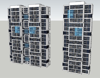 高层住宅su免费模型下载(1)