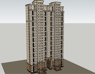 高层住宅su免费模型下载(1)