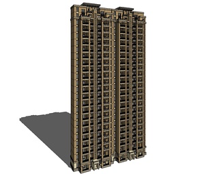 高层住宅su免费模型下载(1)