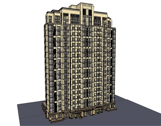 高层住宅su免费模型下载(1)