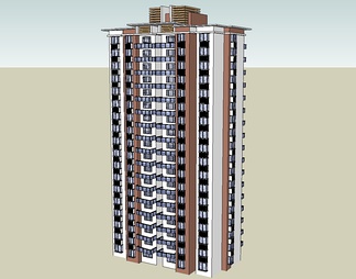 高层住宅su免费模型下载(1)