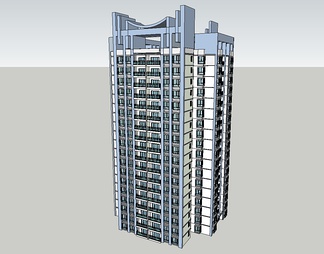 高层住宅su免费模型下载(1)