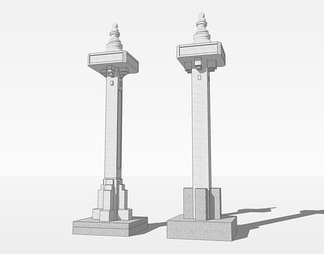 景观柱su免费模型下载(1)