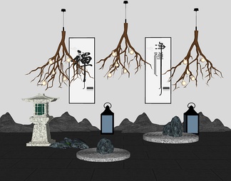 禅意景观su免费模型下载(1)