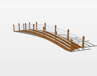 小木桥栈道桥su免费模型下载