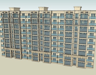 多层住宅su免费模型下载(1)