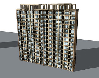 高层住宅su免费模型下载(1)