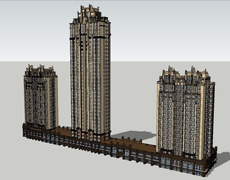 高层住宅su免费模型下载(1)