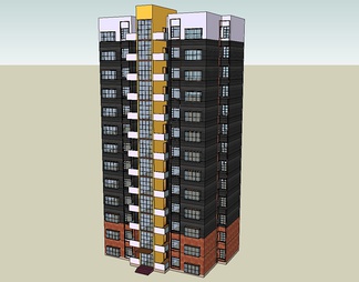 高层住宅su免费模型下载(1)