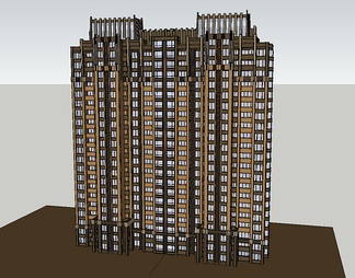 高层住宅su免费模型下载(1)
