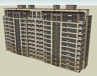 多层住宅su免费模型下载(1)
