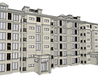 住宅楼su免费模型下载(1)
