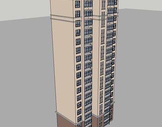 高层住宅楼su免费模型下载(1)