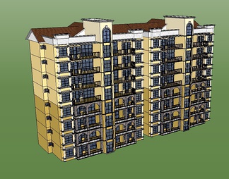 居住楼su免费模型下载(1)