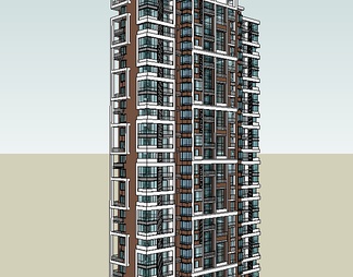高层居住楼su免费模型下载(1)