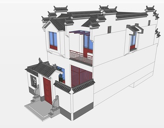 别墅su免费模型下载(1)