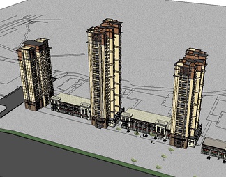高层住宅su免费模型下载(1)