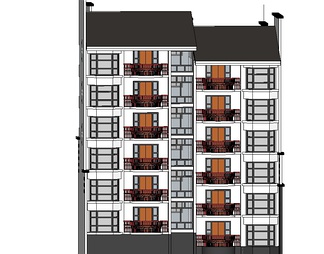 居住建筑su免费模型下载(1)