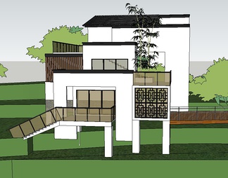 居住建筑su免费模型下载(1)