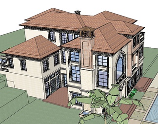 别墅su免费模型下载(1)