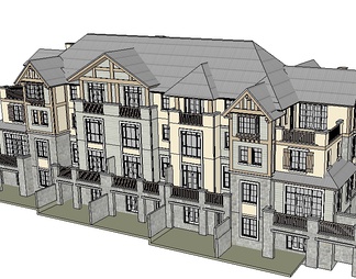 高层别墅su免费模型下载(1)