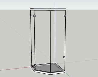 玻璃淋浴房su免费模型下载(1)