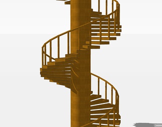 木质楼梯su免费模型下载(1)