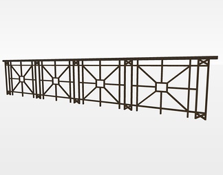 铁艺栏杆su免费模型下载(1)