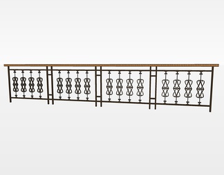 铁艺栏杆su免费模型下载(1)