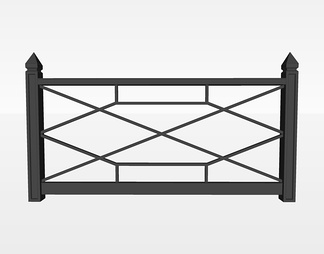 铁艺栏杆su免费模型下载(1)