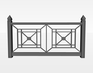 铁艺栏杆su免费模型下载(1)