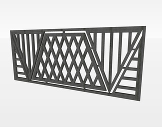 铁艺栏杆su免费模型下载(1)