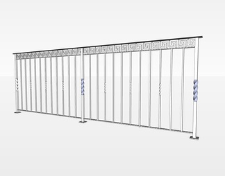 铁艺栏杆su免费模型下载(1)