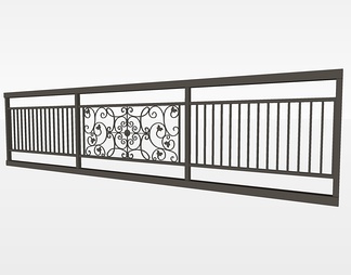 铁艺栏杆su免费模型下载(1)