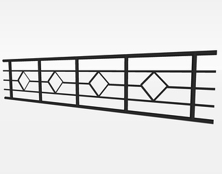 铁艺栏杆su免费模型下载(1)
