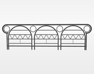 铁艺栏杆su免费模型下载(1)