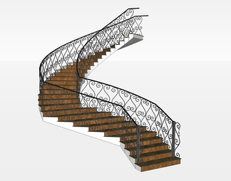 旋转楼梯su免费模型下载(1)