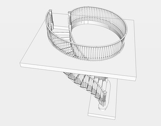 旋转楼梯su免费模型下载(1)