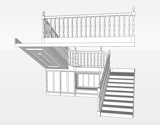 旋转楼梯su免费模型下载(1)