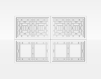 实木窗子su免费模型下载(1)