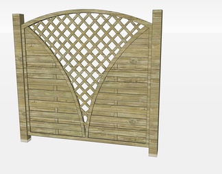 木质围栏su免费模型下载(1)