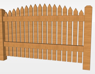 木质围栏su免费模型下载(1)