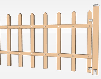 木质栏杆su免费模型下载(1)