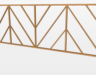 木质栏杆su免费模型下载(1)