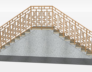 木质栏杆su免费模型下载(1)