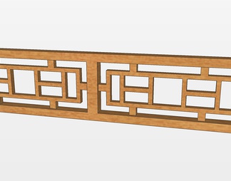 木质栏杆su免费模型下载(1)