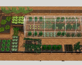 庭院菜园su免费模型下载(1)