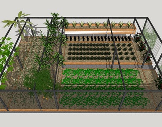 庭院菜园su免费模型下载(1)