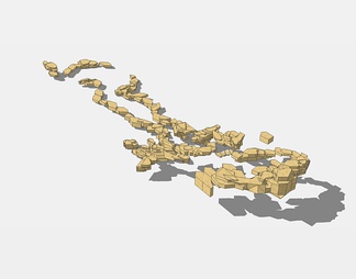 景石组合su免费模型下载(1)