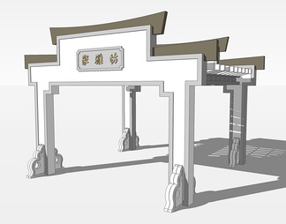 廊架su免费模型下载(1)